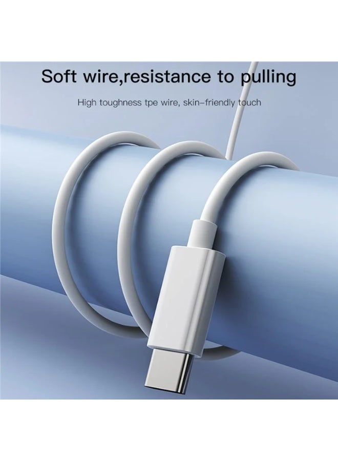 Yesido YH38 Wired USB Type-C Earphones with Mic – Stereo In-Ear Headphones for Samsung, Huawei, Xiaomi & Other Type-C Devices，Noise Reduction, Hands-Free Calls, Durable Cable (White) - Image 5