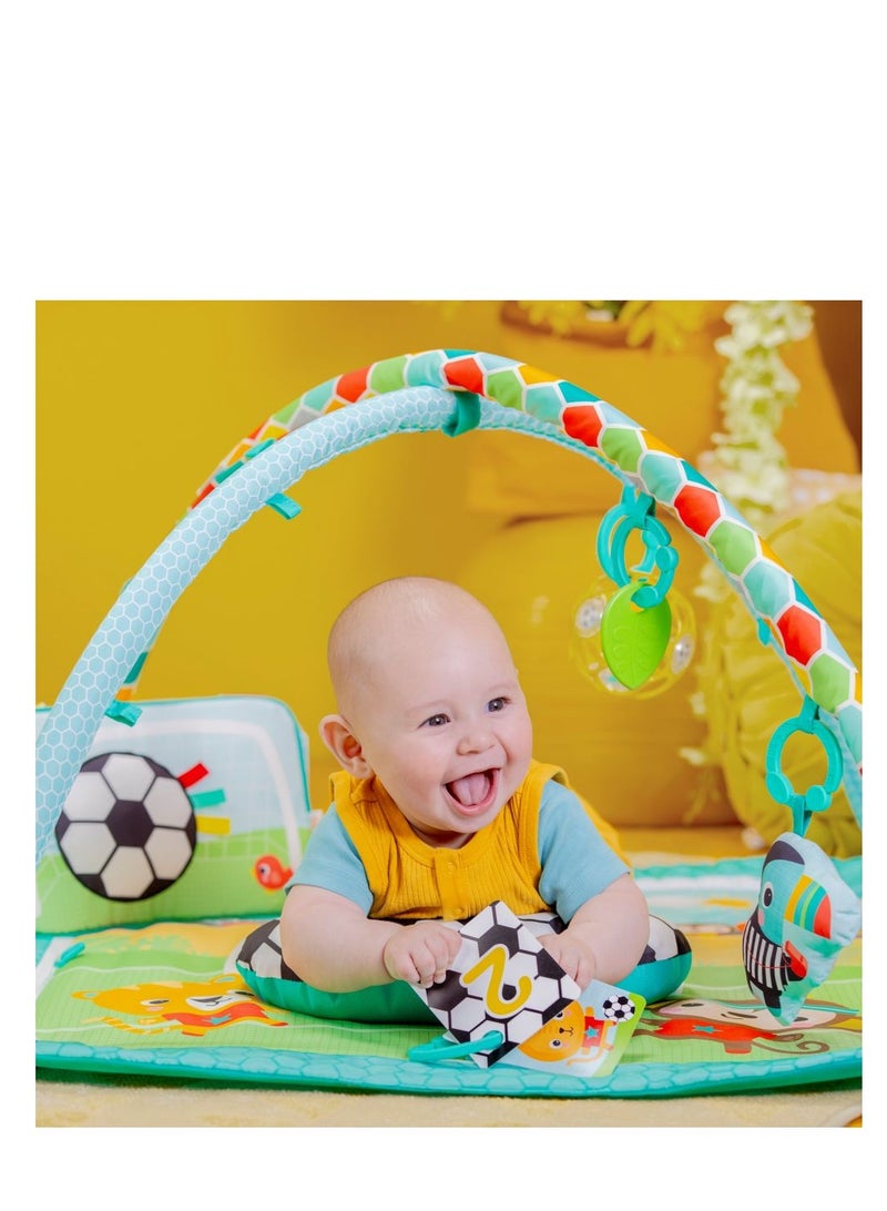 Bright Starts Grip & Kick Oball Activity Gym – 4-in-1 Mat with Kick Pad, Lights, Music & Toys (0–12 Months) - Image 2
