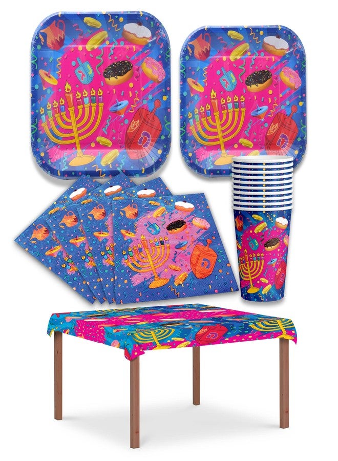 Izzy 'n' Dizzy Hanukkah Plates - Chanukah Paper Goods - 9 Inch - Serves 10 - Image 4