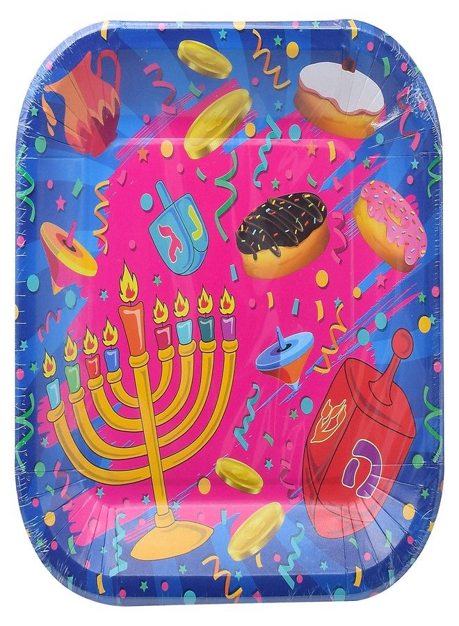Izzy 'n' Dizzy Hanukkah Plates - Chanukah Paper Goods - 9 Inch - Serves 10 - Image 5