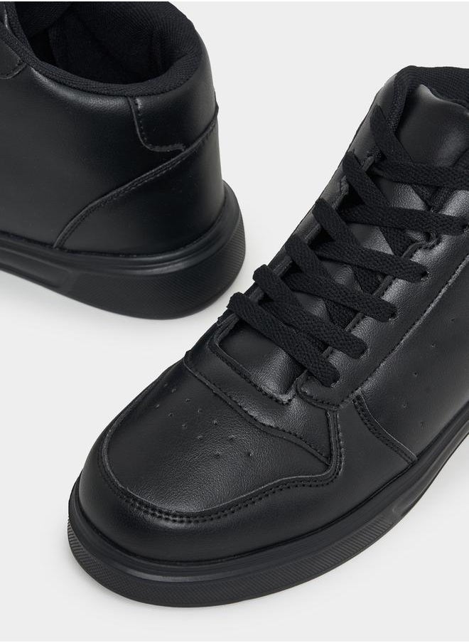Styli Platform Sole Lace Up Sneakers  - Image 4