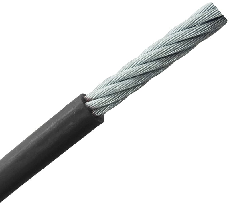 Shopoflux® Gym Machine Wire Rope PU Coated Cable Inside Steel (Black, 5 MM, 30 Meter) (5 MM, 30 Meter) - Image 2