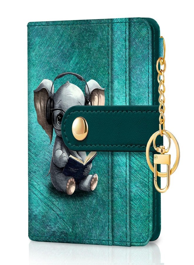 Jogjam Elephant Rfid Women Wallet, Small Slim Thin Credit Card Wallet, PU Leather Bifold Cash Wallet, Zipper Coin Pocket & ID Window, Female Ladies Teen Girls Girly Gifts, JWWALD011 - Image 1