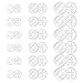 Zyghjort Plastic Snaps for Fabric 36 Pcs 3 Sizes Round Clear Snaps for Sewing Invisible Sew on Snap Button Fasteners for Sewing DIY Crafts Clothing Shirt Pant 75mm 10mm 125mm - Image 2