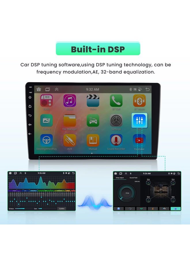 Hikity 8Core 6+128G 1280 * 720 Car Radio for Hyundai Verna Accent Solaris 2010-2016 Wireless Carplay Android Auto DSP, 9 Inch Android 13 Touchscreen BT 5.0 Stereo with GPS/WiFi Dual USB+AHD Backup Camera - Image 5