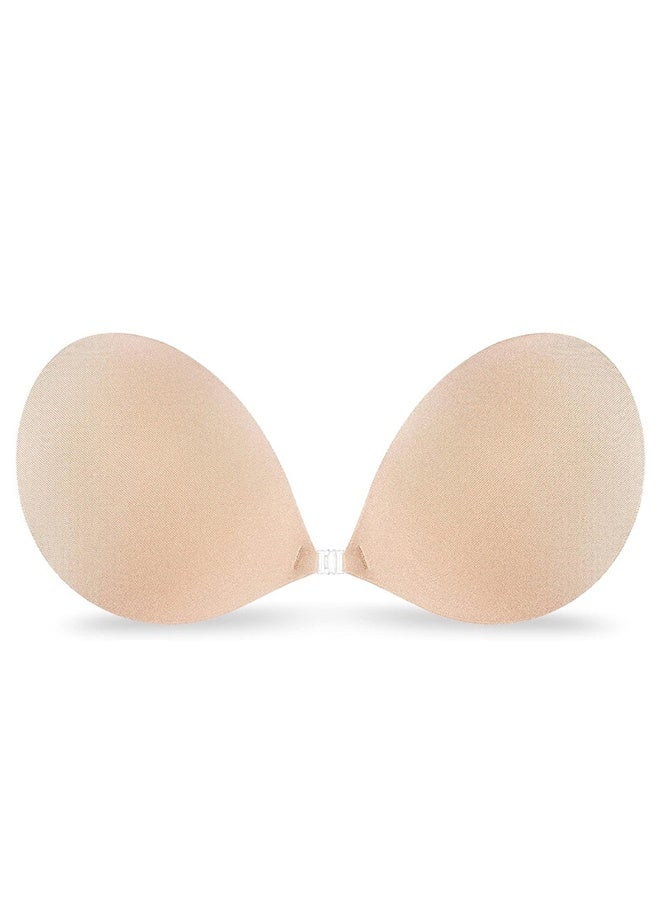 Adhesive Bra Strapless Sticky Invisible Push Up Silicone Bra For Backless Dress With Nipple Covers(C cup) - Image 1