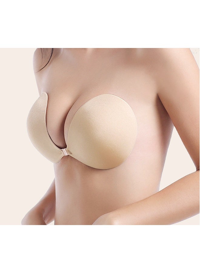 Adhesive Bra Strapless Sticky Invisible Push Up Silicone Bra For Backless Dress With Nipple Covers(C cup) - Image 2