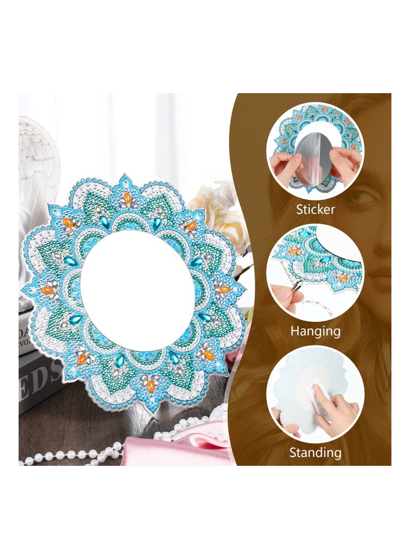 Crystal Diamond Painting Mirror DIY Kit Art Makeup Mirror Art Crafts for Home Wall Table Decoration - Image 4