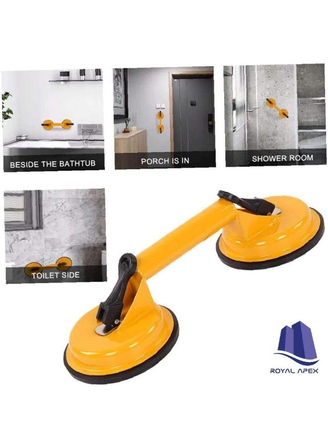 Royal Apex Royal Apex Heavy Duty Suction Cup Aluminium Glass Lifter Sucker Pad Carrying Grabbing Tile Puller Gripper for Lifting and Moving Glass, Floor, Window, Tile, Granite & Doors (Pack of 2, Double Pad)  - Image 5