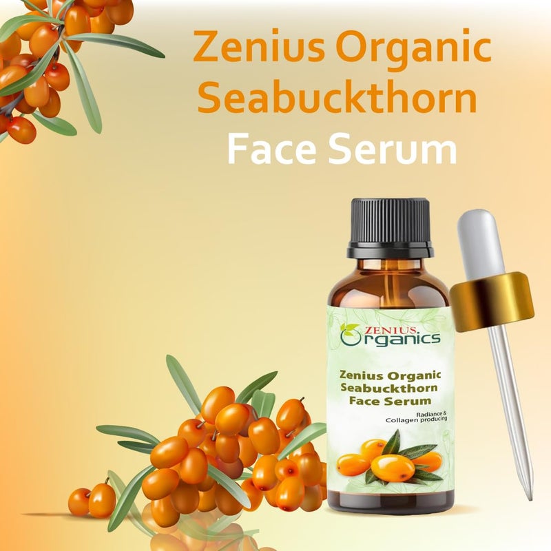 Zenius India سيروم وجه زيت البحر النبق زيت مغذي تعزيز الكولاجين للبشرة الباهتة الخطوط الدقيقة البقع الداكنة لبشرة ناعمة ومتألقة 30 مل - Image 2