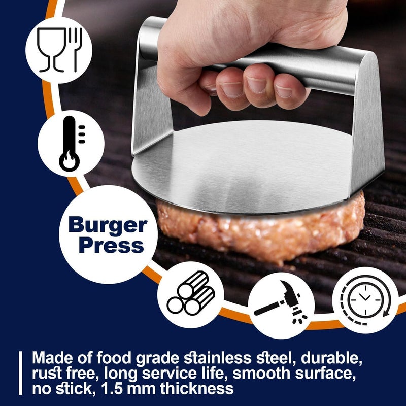 E-far Stainless Steel Burger Press - Image 3