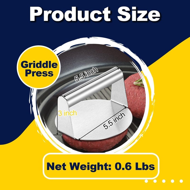 E-far Stainless Steel Burger Press - Image 2