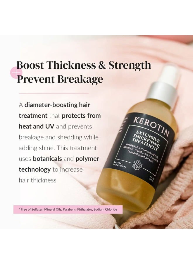KEROTIN Hair Thickening Spray with for Fine & Thin Hair Growth in Women, Heat Protectant, Repair Mist for Volume, Body & Shine, Diameter Booster, Natural, Sulfate & Cruelty Free, Made in USA - Image 2