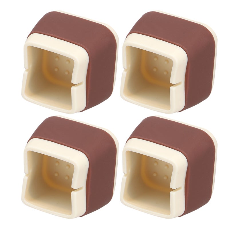 Silicone Furniture Protectors: Coffee, Reinforced Double-Layer Design, Shock-Absorbing Wear-Resistant - Reusable Easy To Clean, Non Slip Furniture Pads for Table Chair Cabinet Bed Sofa - Image 4