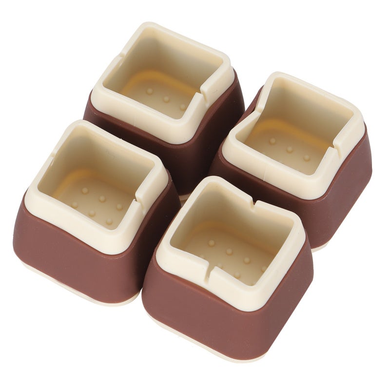 Silicone Furniture Protectors: Coffee, Reinforced Double-Layer Design, Shock-Absorbing Wear-Resistant - Reusable Easy To Clean, Non Slip Furniture Pads for Table Chair Cabinet Bed Sofa - Image 3