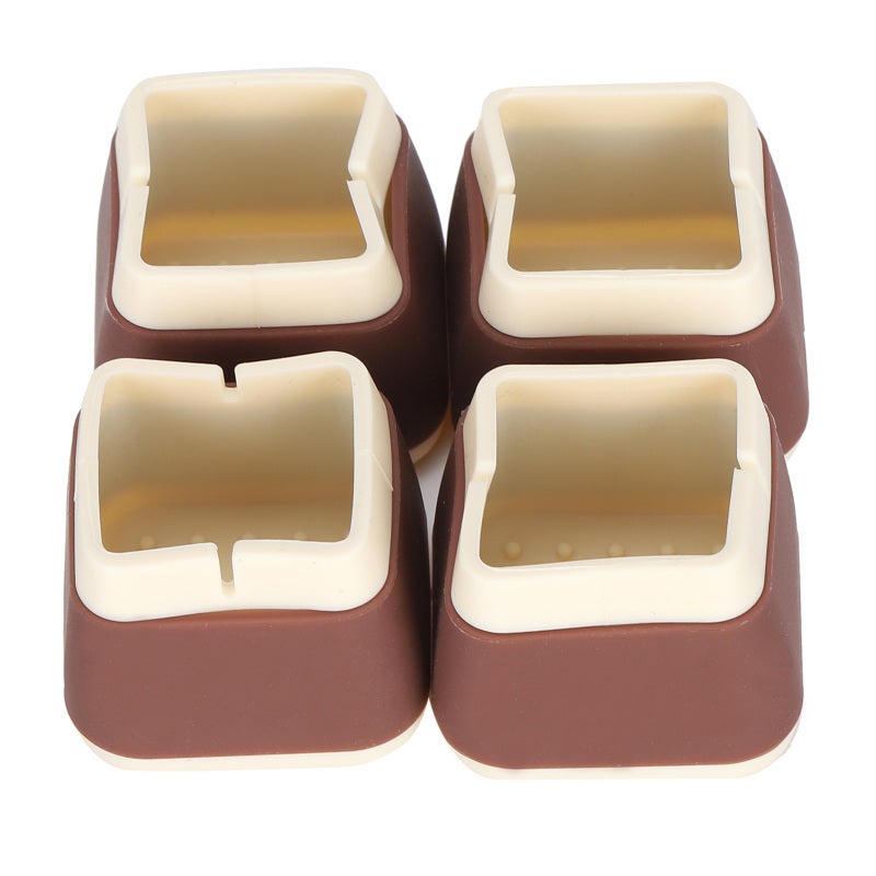 Silicone Furniture Protectors: Coffee, Reinforced Double-Layer Design, Shock-Absorbing Wear-Resistant - Reusable Easy To Clean, Non Slip Furniture Pads for Table Chair Cabinet Bed Sofa - Image 5