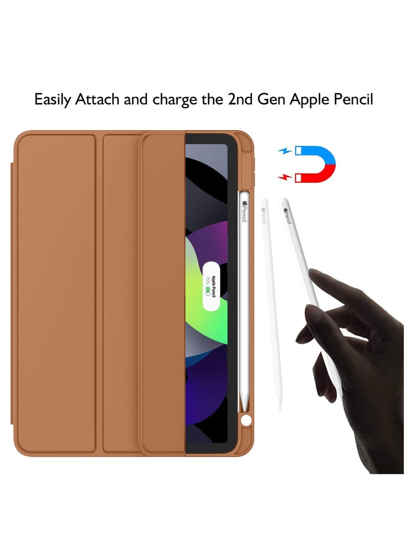 ELTRAZONE Premium Smart Case for iPad Air 6th Gen 11-Inch (2024), 5th Gen & 4th Gen 10.9-Inch (2022/2020) - Supports Touch ID, Auto Wake/Sleep, Brown - Image 2