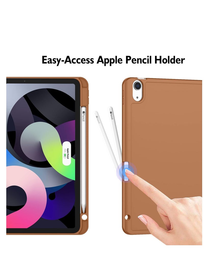 ELTRAZONE Premium Smart Case for iPad Air 6th Gen 11-Inch (2024), 5th Gen & 4th Gen 10.9-Inch (2022/2020) - Supports Touch ID, Auto Wake/Sleep, Brown - Image 3