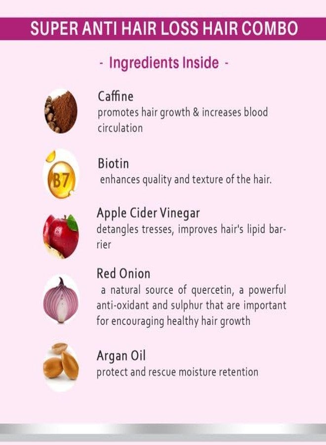 DERMORA Super Anti Hair Loss Shampoo & Anti Hair Loss oil Combo with AHL oil, Onion seed oil, Argan oil, Basil oil for hair Fall control & hair Growth,All Hair Types 500(300+200)ml - Image 5