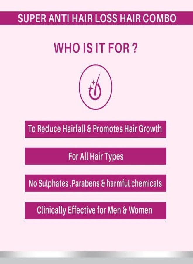 DERMORA Super Anti Hair Loss Shampoo & Anti Hair Loss oil Combo with AHL oil, Onion seed oil, Argan oil, Basil oil for hair Fall control & hair Growth,All Hair Types 500(300+200)ml - Image 4
