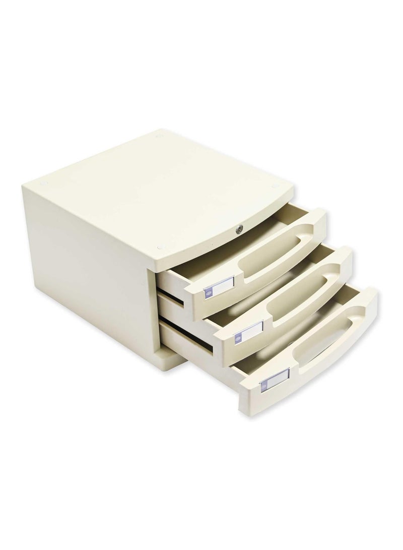 FIS File Cabinet (Plastic) With key, 3 Drawers - FSOTUS-32K - Image 1
