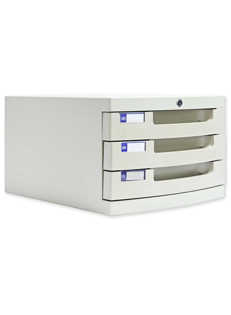 FIS File Cabinet (Plastic) With key, 3 Drawers - FSOTUS-32K - Image 2