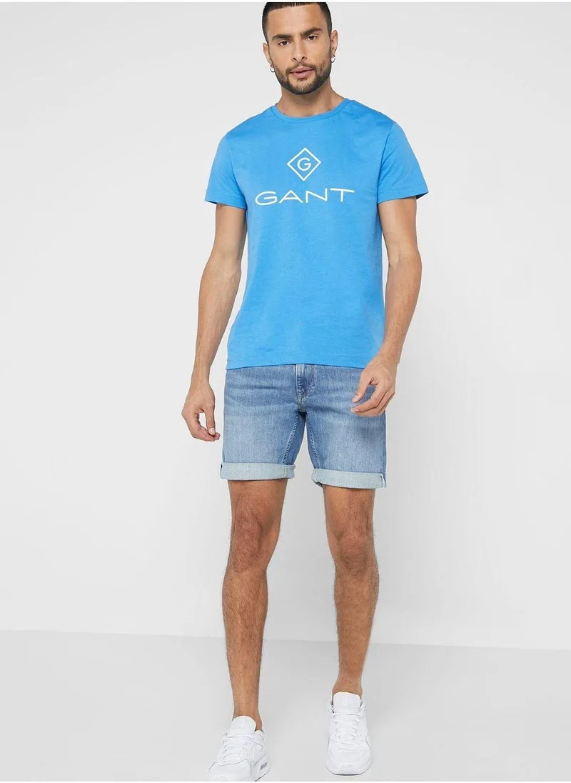 GANT Mid Wash Denim Shorts