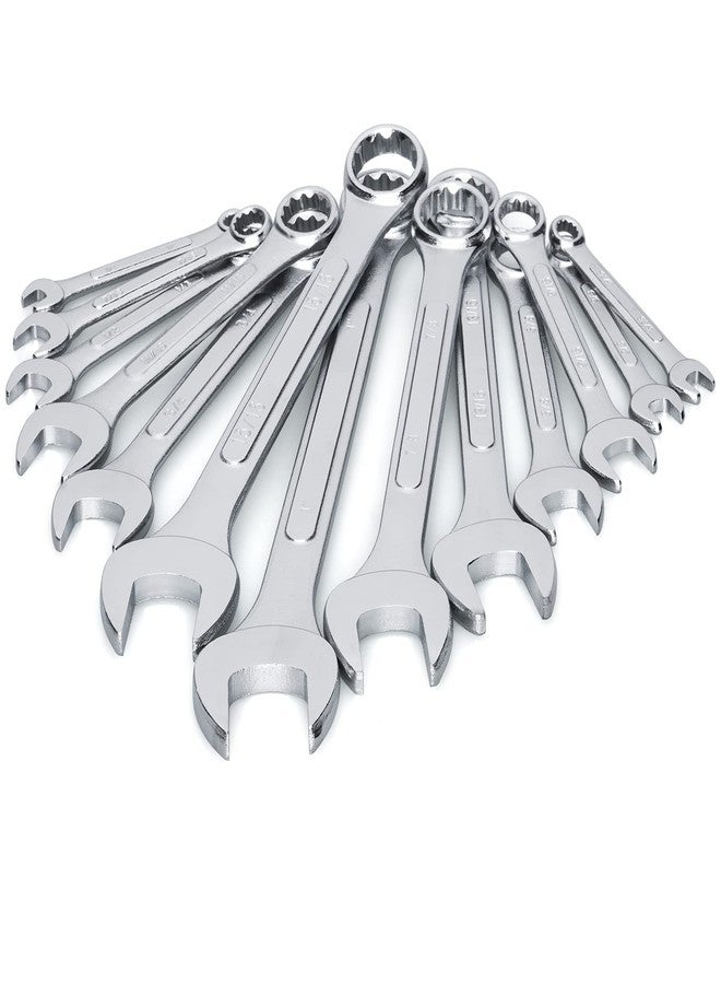 EFFICERE 13-Piece Complete SAE Combination Wrench Set in Roll-up Pouch, No Skipped Inch Sizes from 1/4” to 1” | Best Value Wrench Set, Ideal for General Household, Garage, Workshop, Auto Repairs, Emergency - Image 2