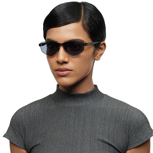 Lenskart Studio | Dark Knight Collection Sunglasses with Limited Edition Case and Selvet | Black Blue Full Rim Panto | For Men & Women | Polarized and 100% UV Protected | Large | LK S16332 - Image 4