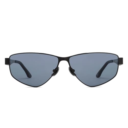 Lenskart Studio | Dark Knight Collection Sunglasses with Limited Edition Case and Selvet | Black Blue Full Rim Panto | For Men & Women | Polarized and 100% UV Protected | Large | LK S16332 - Image 2