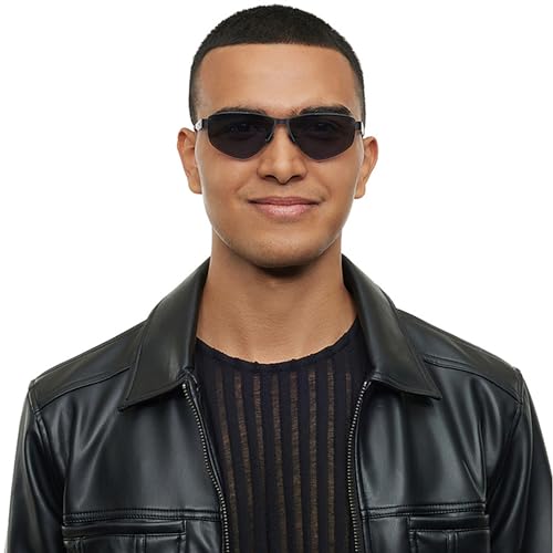 Lenskart Studio | Dark Knight Collection Sunglasses with Limited Edition Case and Selvet | Black Blue Full Rim Panto | For Men & Women | Polarized and 100% UV Protected | Large | LK S16332 - Image 3