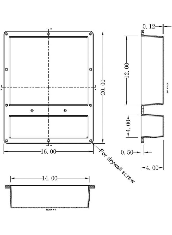 Suteck 16" x 20" Shower Niche Double Shelf - Yellow Rectangle Shower Cube Shower Niche, Ready for Tile Niche for Bathroom, Niche Shower Storage - Image 5