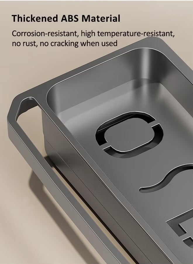 HQ-GAMING Dishwashing Sponge Holder, Dish Soap and Sponge Holder for Kitchen Accessories Storage Sink Caddy Kitchen Sink Organizer Countertop Rustproof Soap Dispenser Kitchen Organizers and Storage Essentials - Image 3