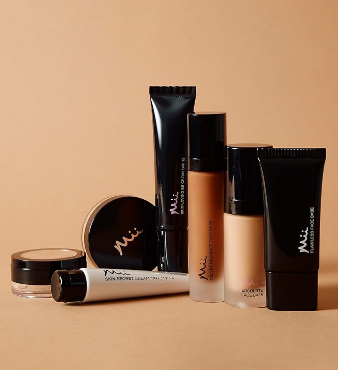 Mii Cosmetics Flawless Face Base Medium Coverage Weightless Liquid Foundation Suitable for all Types of Skin Perfectly Warm