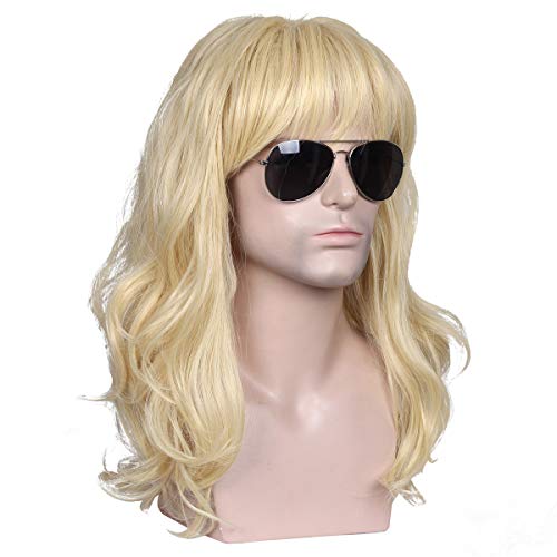 ColorGround Long Wavy 80s Men Fashion Smart Rocker Style Wig - Image 3