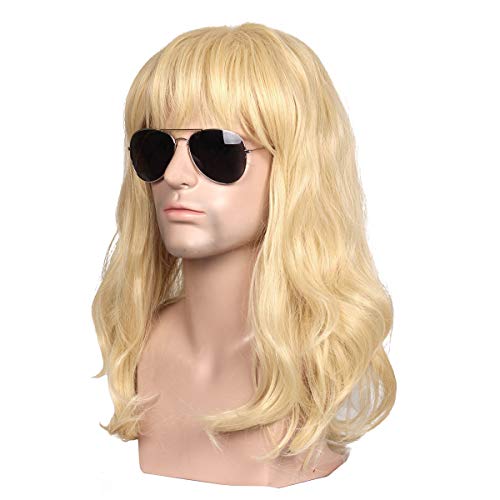ColorGround Long Wavy 80s Men Fashion Smart Rocker Style Wig - Image 1