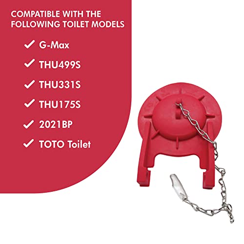 Gadgetime USA Toilet Flapper Replacement - 3 Inch High-Performance - Easy to Install with Stainless Steel Chain & Hook - Compatible with G-Max, Thu499s, Thu331s, Thu175s & 2021bp - Image 5