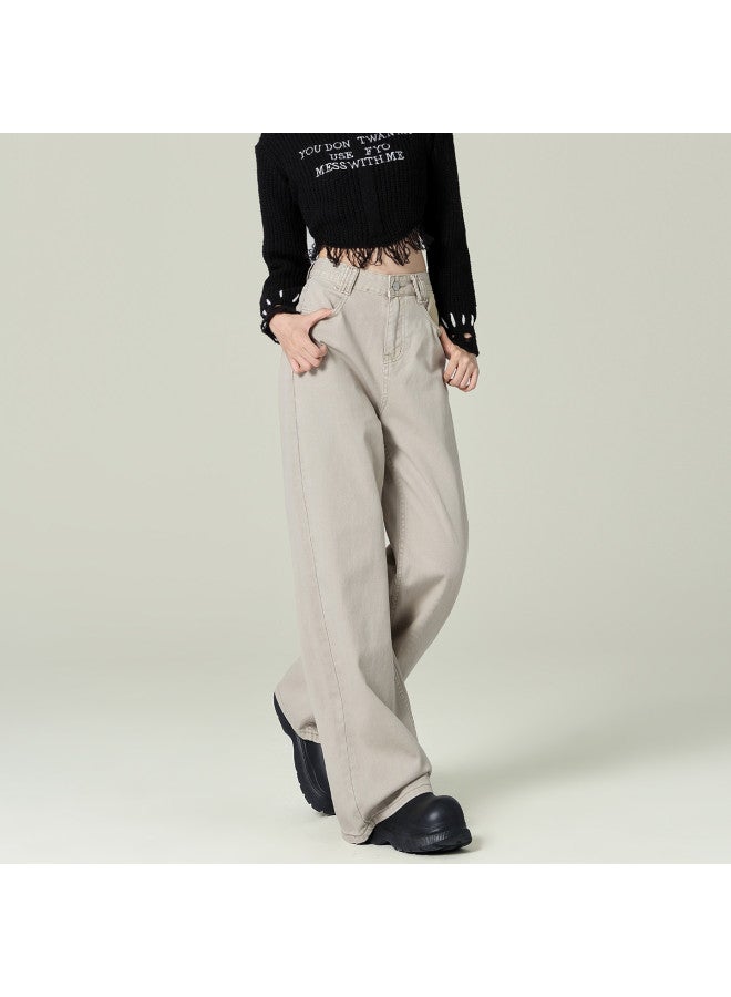 EPTISON High Street Fashion Women's Jeans 2025 Summer High Waist Slimming Loose Straight Leg Floor-length Wide Leg Pants For Women - Image 5