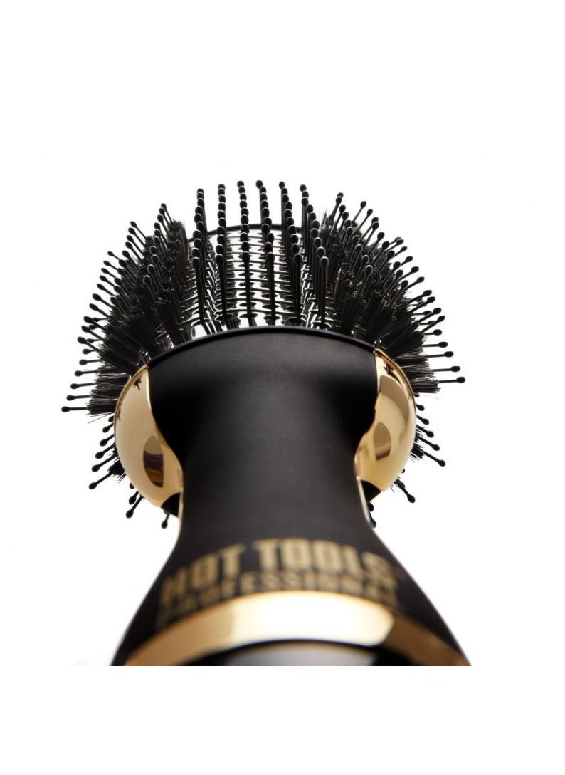 One Step Multifunctional Hot Air Hair Styling Brush Dryer And Styler 3 In 1 Black Gold  - Image 3