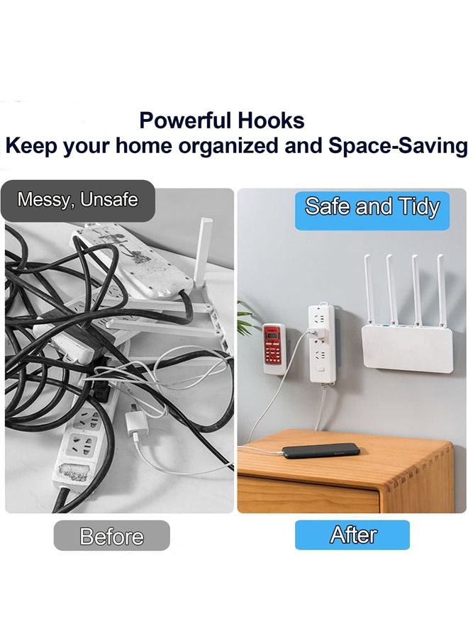 PADOM Padom Double-Sided Adhesive Wall Hooks, Waterproof and Oilproof Reusable Seamless Hooks, Without Punching and Nails Heavy Duty Self-Adhesive Wall Hook for Kitchen Bathroom Office（10 pairs）  - Image 4