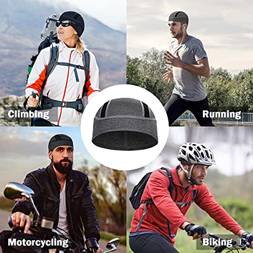 MELASA Skull Cap Helmet Liner Beanie, Cooling Mesh Cycling Running Hat for Men Women, Fits Under Helmets (Black & Digital Camo) - Image 5