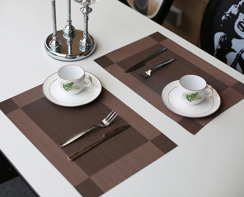 Buganda Elegant & Durable Table Runner and Placemats Set (Brown, 4 Placemat + 1 Table Runner) - Image 5
