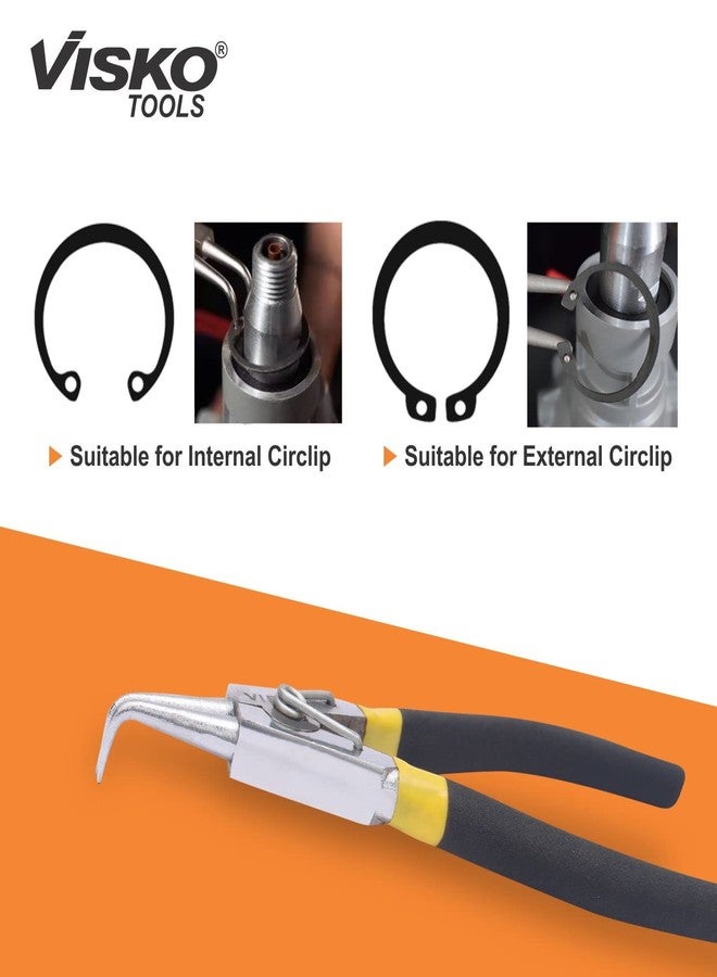 Visko Tools VISKO 219 8" CirClip Plier | External Bend | Cutting player | Cutting plier | Pliers | Pliers for Home | Player Tools | Combination plier | Pliers for electrical Work | Household Appliance | 8 Inches | Multicolor| - Image 2