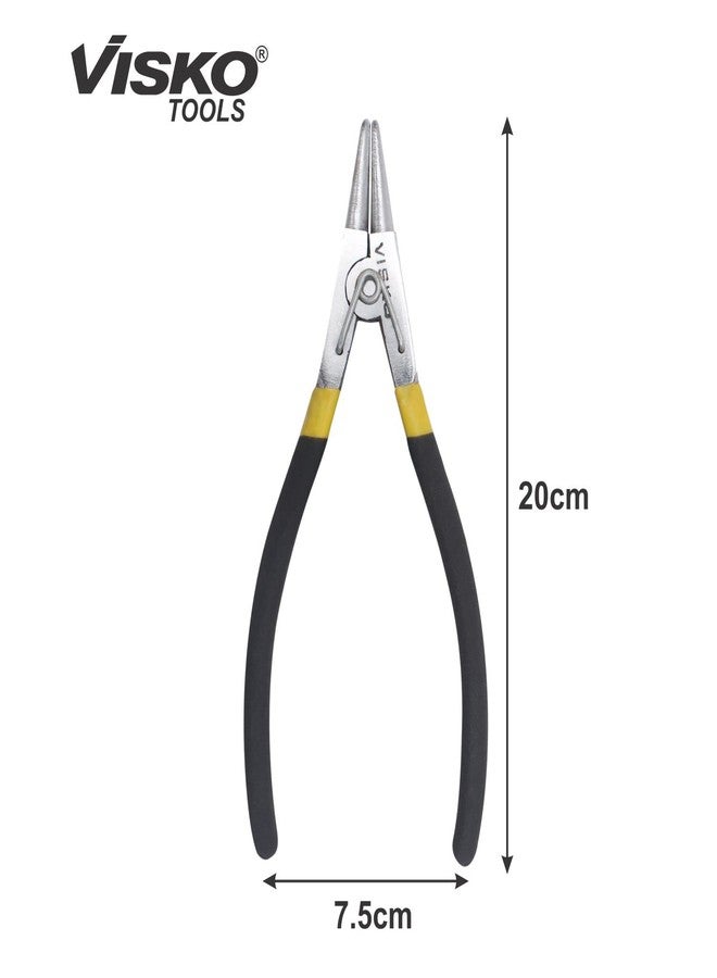 Visko Tools VISKO 219 8" CirClip Plier | External Bend | Cutting player | Cutting plier | Pliers | Pliers for Home | Player Tools | Combination plier | Pliers for electrical Work | Household Appliance | 8 Inches | Multicolor| - Image 5