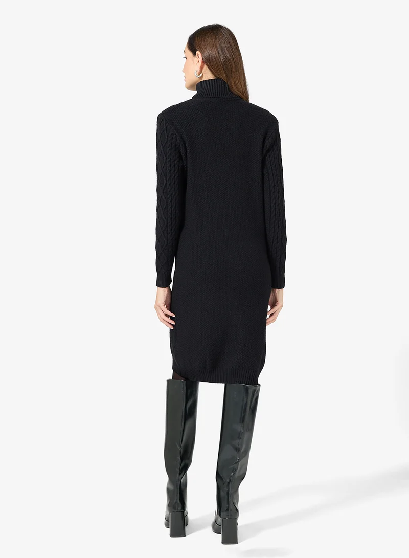 ELLA Cable Knit Sweater Dress