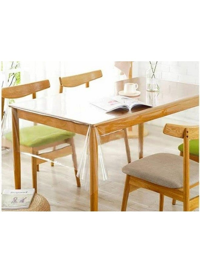 STITCHNEST غطاء طاولة طعام شفاف من PVC لـ 10 مقاعد بدون دانتيل، (60x108 بوصة) - Image 2