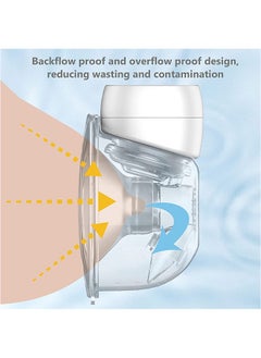 Gonice 2 Piece Wearable Hands Free Invisible Electric Low Noise Breast Pump With 3 Modes 9 Levels Suction LED Touchscreen Display White  - Image 3