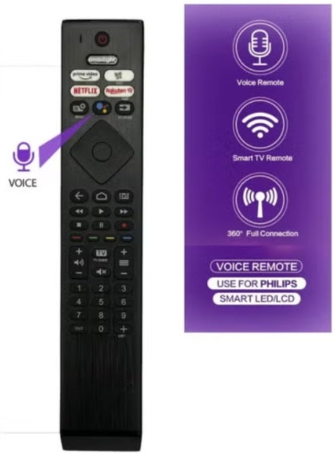 PHILIP Remote Control for Philips TV/Ambilight with Netflix Prime Video and Rakuten Buttons Model 50PUS8507/62 50PUS8807/62 58PUS8507/62 - Image 5