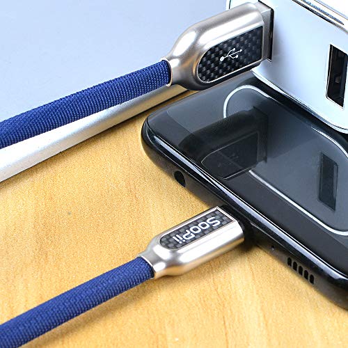 Soopii Premium C Type Reversible Quick and Fast Charging Cable Quick Charging USB Data Cable – 1Meter, Zinc Metal Header, Cloth Braided, Support All C Type Phone. - Image 3