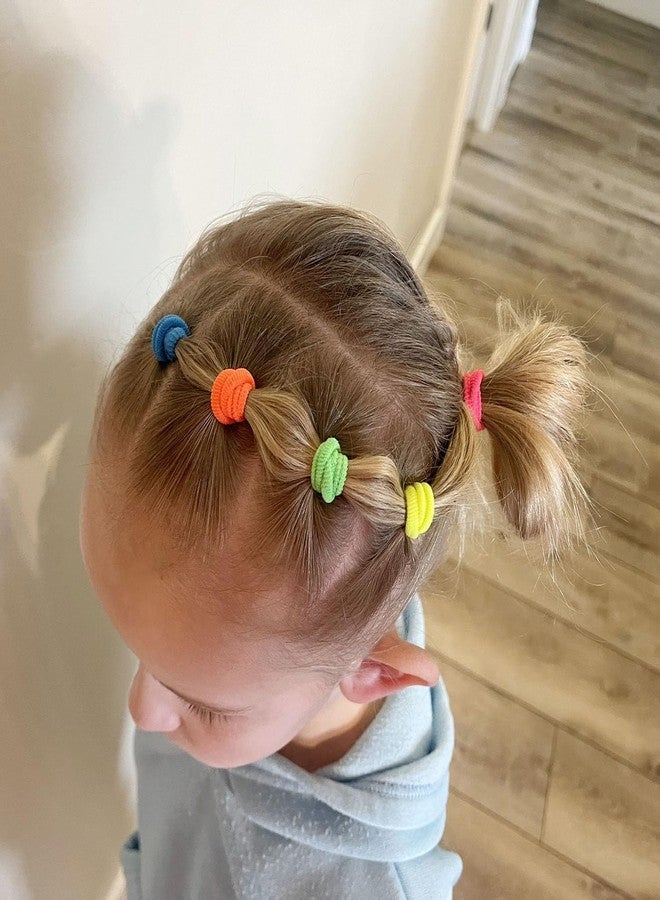 VEMPIX YRTOYS Baby Hair Ties for Girls and Kids Soft Premium Cotton Mini Hair Elastic Rubber Bands Stretchable No Damage Non-Slip Small Ponytail Holder Tiny Hairband (Baby Hair Ties) - Image 4